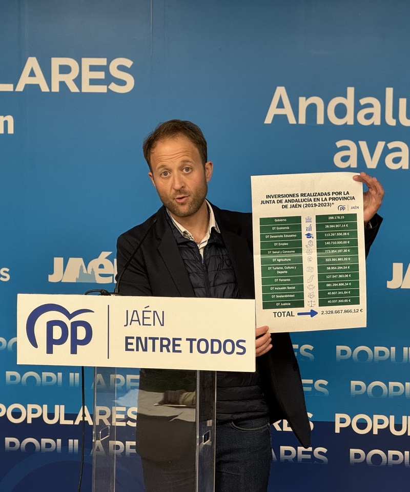 Domínguez defiende la apuesta de Juanma Moreno por Jaén en estos cinco años en los que se han invertido cerca de 2.500 millones en la provincia